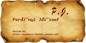 Perényi József névjegykártya