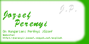 jozsef perenyi business card